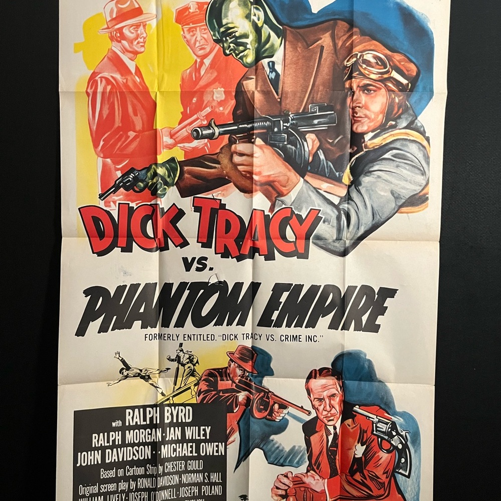 Dick Tracy Vs Phantom Empire Crime Inc 1952 One Sheet Movie Poster, Comic Style